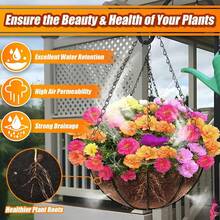 3pcs Rustic Coconut Shell Planter Liners, Coconut Fiber Hanging Basket Liners, Round Planter Pot Inserts, Lightweight & Flexible Indoor/Outdoor Plant Pads, Natural Appearance, Multi-Component Garden Accessories Fit For Planters, Hanging Baskets - Multicolor - View 3