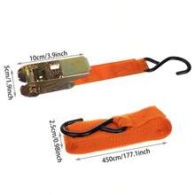 Heavy Duty Ratchet Tie Down Strap - Black Cargo Securing Strap, Multi-Purpose Outdoor Tie Down, With J-Hook, Durable Polyester Webbing, For Securing Luggage, ATVs And Outdoor Gear, Suitable For Camping, Daily Use And Gardening, Easy To Use Lashing Tool - Multicolor - View 7