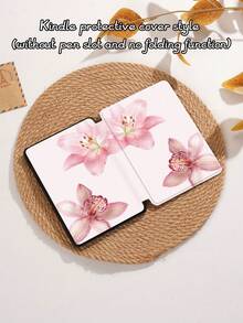 Kingsung Pink Floral Pattern Tablet Protective Case, Compatible With IPad 9.7/10.2/10.5/10.9/12.9/Pro 11 (10th Gen), Galaxy Tab S6 Lite 10.4", Kindle Paperwhite (12th Gen, 2024), Kindle (11th Gen, 2022), Soft Shock-Proof, Smart Stand/Auto Wake/Sleep Function - Multicolor - View 10