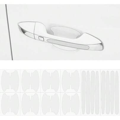 16 Pcs Car Door Handle Scratch Protector, Transparent Waterproof Anti-Scratches Car Door Cup Protector Universal TPU Car Door Sticker Protective Films For Most Car Handles