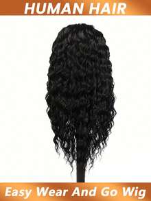 Headband Wig Human Hair Full Machine Made Curly Headband Wig Wet And Wavy Human Hair Wigs With Non Lace Front Wigs No Glue No Sew In Beginner Friendly 180% Density - Natural Black - View 7