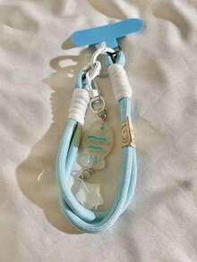 Retro Style Phone Lanyard Wristband, Fish & Star Phone Wrist Strap, Detachable Summer Bracelet, Dopamine Phone Lanyard, Anti-Lost Keychain, Earphone Clip, Card Holder, Fashionable Phone Accessories, Suitable As Mother's Day, Holiday, Family & Friend's Birthday Gift, Phone Pendant, Phone Chain. - Multicolor - View 5