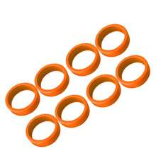 8PCS Luggage Suitcase Wheels Covers Noise Canceling Shock Absorbing Trolley Case Silicone Caster Protection Cover Orange - Multicolor - Ver 6