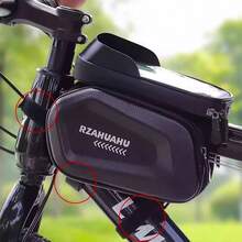 1PC Mountain Bike Road Bike Riding Double-Sided Bag Hard Shell Waterproof Large Capacity Storage Phone Touch Screen Bike Front Beam Bag - Multicolor - View 6