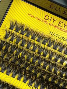 Hinarin 300pcs Lash Clusters Kit 40D 60D 80D Thick Cluster Eyelash Extensions 10-16mm Lash Clusters Individual Lash Extensions DIY Clusters Lashes Extension At Home (40D+60D+80D 10-16MM Kit) - Black - View 6