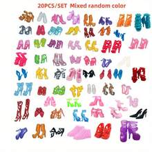 30厘米/11.8英寸娃娃时尚套装：多色高跟凉鞋套装（10双/20双/30双/50双），含娃娃配件，时尚鞋履，高品质女孩礼物，玩具 - 彩色 - 查看 12