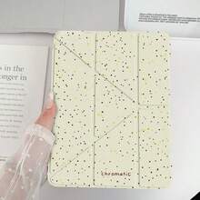 Polka Dot This Minimalist Y-Shaped Folding Acrylic Transparent Crystal Tablet Case Is Compatible With Pad Mini 6/7/9.7/10.2/10.5/10.9/12.9/13/Pro 11 (10th Generation). The Case Supports Multi-Angle Adjustment, Six Stand Placement Options, A Built-In Pen Slot, A Transparent Back Cover, Drop Protection, And Automatic Wake/Sleep Functions. - Multicolor - View 15