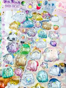 Hình dán trang trí dập nổi 3D - Hình dán trang trí kim cương acrylic, đồ trang trí thủ công tự làm cho trẻ em - Thiết kế dập nổi tinh tế - Hình dán trang trí vui nhộn - Nhiều màu - Xem 4