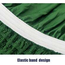 Modern Style Polyester Fiber Solid Color Bubble Gauze Simple Style Elastic All-Inclusive Lace Design Sofa Cover, All Seasons Scratch Resistant Elastic Living Room Sofa Cover Pet Anti-Dirty Universal Sofa Protector Home Decoration - 綠色 - 查看 8
