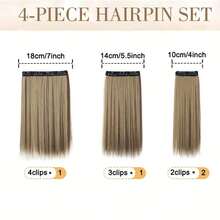 Bộ 4 phụ kiện tóc thẳng tối giản và đa năng - Dark Brown - Xem 8