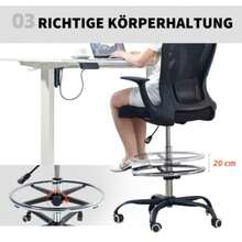 Office Chair, Height-Adjustable, Dimensions 62 X 59 X 119 Cm - Black - View 7