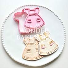 Moldes de Biscoito para Vestido de Bebê, Carimbo de Forma de Saia, Cortador de Biscoito, Molde de Fondant, Cortadores de Biscoito para Decoração de Chá de Bebê, Ferramentas para Decoração de Bolo - Roupas - Visão 2
