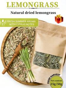 25/50g, Lemongrass, Natural Fragrance, No Chemical Additives, High Quality, Clean And Pure, Purifies The Air, Fresh And Pleasant, Soothes Nerves, Aids Sleep, And Calms Emotions. - Lemongrass - View 1