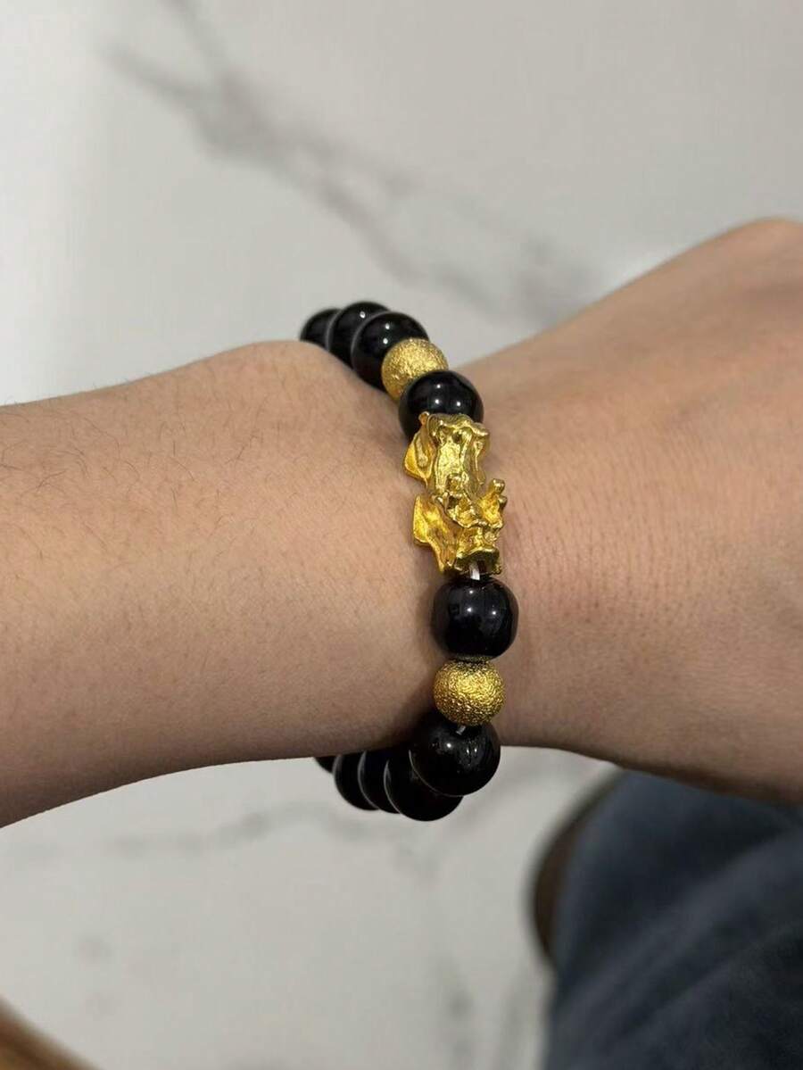 1条东方风格貔貅手链，弹性手链，男女皆宜。在中国古代，貔貅象征着吉祥、招财和守护家宅。 - 貔貅手鍊 - 查看 1