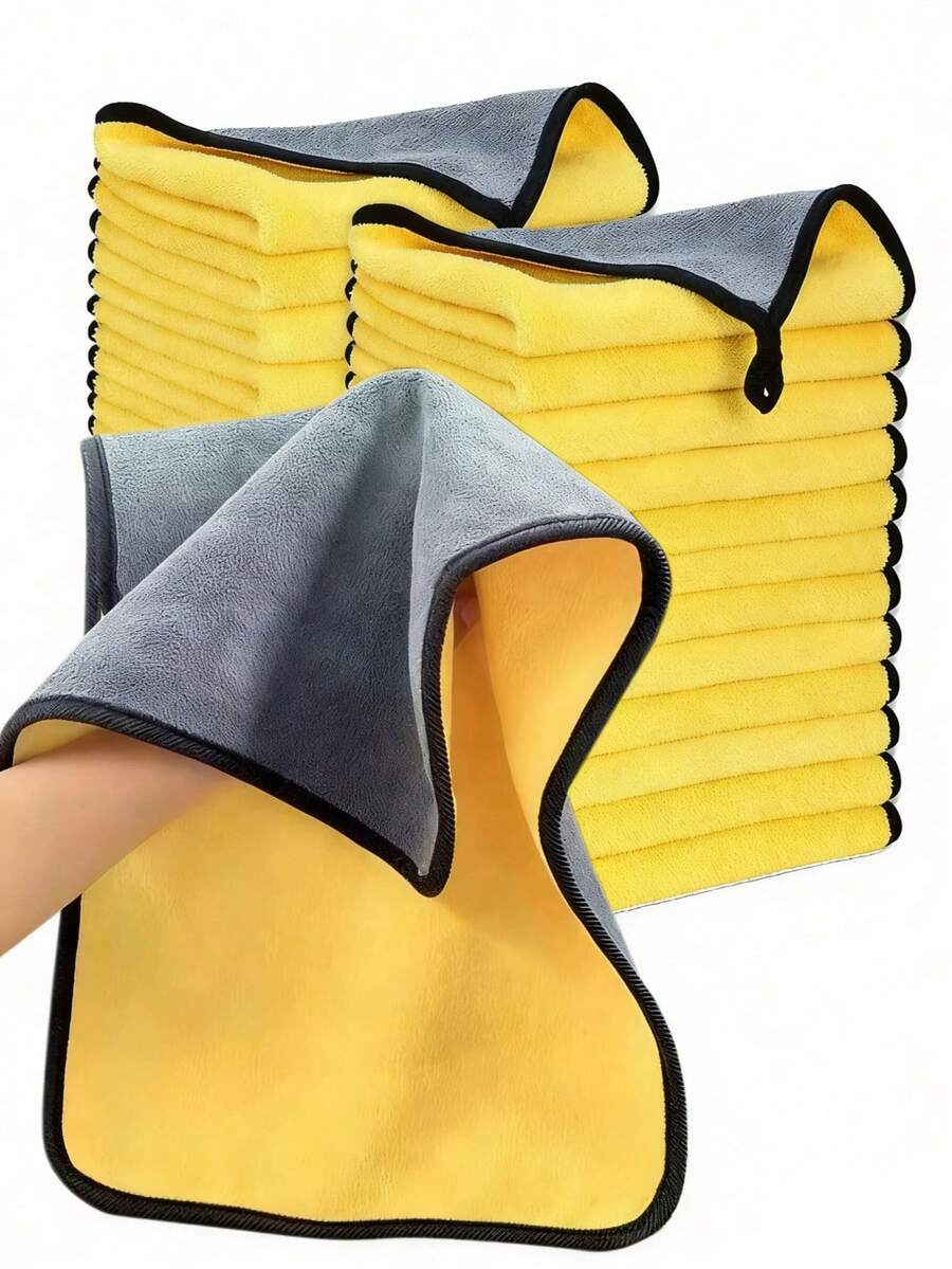 2/10 piezas Herramientas de limpieza multiusos sin costuras, diseño de doble cara para una limpieza fácil, adecuado para encimeras de cocina, coches, muebles, escritorios y baños - Multicolor - Ver 1
