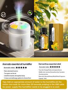 180ml Mini Humidifier & Air Freshener, 2 Modes Super Quiet, Suitable For Car/Home/Office Use, Gift - Cylindrical - View 21