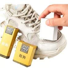 1pc Suede Eraser Shoe Cleaner, Rubber Cleaning Sponge For Sneakers, Leather Shoes, Removes Dirt And Stains - White - View 8