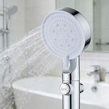 5-Mode Silver Chrome Plated Handheld Shower Head With On/Off Switch, High Pressure Bathroom Shower Sprayer, For Shower Use Only - Silver - View 3