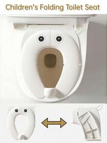 PP Baby Toilet Seat Cushion, Children's Folding Toilet Seat, Gaps Won't Pinch Bottom Portable Toilet Training Suitable For Toilets In Homes/Hotels, Etc. - White - View 1