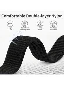 Comfortable Elastic Nylon Woven Sports Ankle/Arm Band: Suitable For Fitbit Versa 2/Versa 1/Versa Lite/Versa SE, Unisex Durable Replacement Strap - For Versa2 - View 8