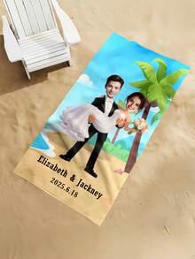 Customized Beach Scarf Personalized Funny Photo Towel, Personalized Beach Scarf For Wedding, Customized Beach Scarf, Customized Bath Towel, Personalized Towel, Customized Beach Scarf With Photo Image