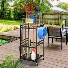 Garage Tool Storage Racks - الأسود - مشاهدة 10