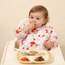 1pc Newborn Reversible Bib, Baby Feeding Smock, Infant Eating Clothes, Unisex - Multicolor - View 9