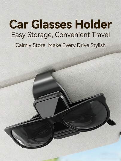 مشبك متعدد الوظائف لمرآة السيارة، حامل نظارات أنيق، مشبك بطاقات، إكسسوارات داخلية للسيارة مبتكرة