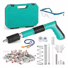 Kit Manual de Remachadora con Accesorios Múltiples, Set de Remachadora Manual con Accesorios y Estuche, Remachadora Manual Ajustable con Accesorios, Kit de Herramienta Manual para Trabajos de Remachado - verde menta - Ver 6