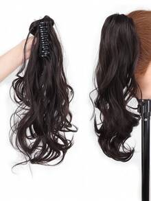 Ponytail Extension Synthetic Wigs Claw Clip In Curly Wavy Ponytail Hair A Ponytail With Half Tied Hair Suitable For Women's Daily Wear And Gatherings Elegant Hair Claws Women Hair Accessories Casual Hair Clips - Multicolor - View 11