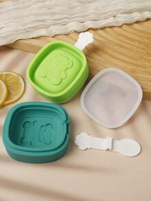 1pc Silicone Bear Ice Cream Mold With Dedicated White Bear Paw Stick (PP), Material, Easy Demold, Cute Design DIY Healthy Fruit Yogurt Ice Cream, Baking Tool For Parent-Child - Multicolor - View 4