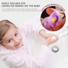 DIY浴室可爱宠物涂鸦套装，包含卡通动物玩具、浴缸、淋浴喷头和可重复使用的水洗画笔。儿童艺术手工套装，创意绘画套装。理想的生日、节日和派对礼物。 - 彩色 - 查看 7