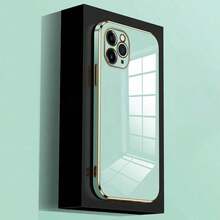 钥匙扣/挂绳 1 件装【日常必备】粉紫色电镀手机壳，兼容 Apple Air 17/17 Pro/17 Pro Max | 金色边框镜头框 + 机身边框 + 硅胶挂绳 | 简约风格 | 防刮 | 防震，兼容 Apple 16/15/14/13/12/11/8/7/Pro/Pro Max/Plus、S8-S25/FE/Plus/Ultra、Redmi 手机 - Apple 13 阅读器、Apple 16 阅读器 - 节日礼物、生日礼物、S26、OPPO、MOTO、REDMI、NOTE、INFINIX - 薄荷綠 - 查看 3