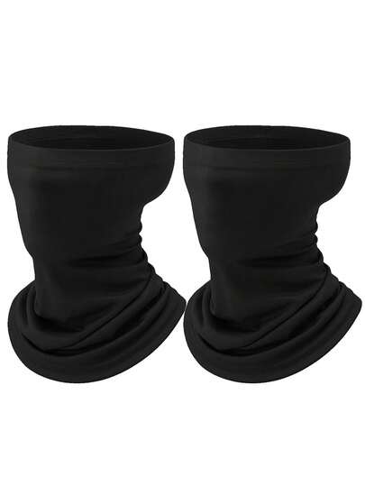 1/2pcs Unisex Plain Balaclava Face Mask, Suitable For Daily Use, Outdoor Activities, Riding, Motorcycling, Hiking, Skiing