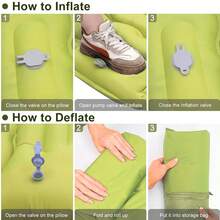 1个户外充气床垫，便携舒适，快速安装，适合露营 - 彩色 - 查看 8