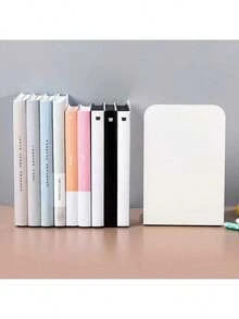 2个简约金属桌面书挡，防滑设计，大容量书架，适用于学校用品、返校季、桌面收纳、办公用品、办公桌配件 - 套裝 - 查看 11