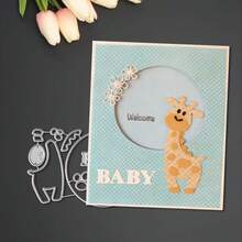 Creative Giraffe Cutting Dies, DIY Scrapbooking Album And Embossing Stencil, Greeting Card Making Tool, Card Paper Cutting Crafts ,Gift Card Making Template Die Cuts. - Silver - View 6