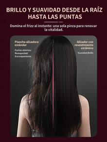 Plancha para Cabello 2 en 1, ¡Alisa y Riza con un Solo Dispositivo! Tecnología Iónica y Placas de Cerámica para Brillo Extremo. Calentamiento en 30 Segundos, Perfecta para Estilos Diarios - Multicolor - Ver 4