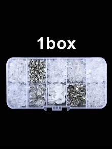 200/600个耳钉背扣，10种款式透明塑料耳钉金属橡胶硅胶耳钉背扣子弹头耳堵替换套装，适用于鱼钩耳钉、耳环 - Earring Backs - 查看 11