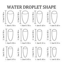 24pcs Glossy Water Drop Nail Stickers, Ombre Pink To White French Glitter Nail Art Decals, Overseas Fashion - Pink - View 6