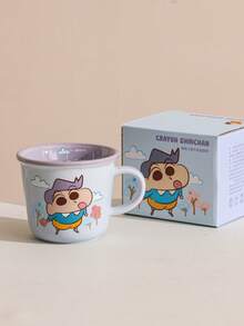 CRAYON SHINCHAN 1个正版蜡笔小新陶瓷马克杯，高品质卡通咖啡杯，可爱创意马克杯，情侣早餐杯，生日和节日礼物 - 彩色 - 查看 11