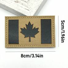 Iron-On Canada Flag Patch With Hook & Loop Fastener - Durable, Easy Attach Tactical Applique For Sewing And Knitting Supplies - Multicolor - View 13