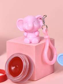 Mini Silicone Lip Brush, Cute Elephant Design, Small Size With Cap, Lip Gloss Brush For Blending, Portable & Convenient Makeup Brush Tool