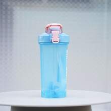 1pc 550ml/19oz Gym Protein Powder Shaker Bottle, Portable Leak-Proof Water Bottle With Mixing Ball, Suitable For Daily Fitness - Gym Workout - Bodybuilding, Great Gift For Friends And Holidays - Multicolor - View 14