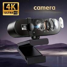 4K/2K/1080P USB Webcam With Auto Focus And Privacy Cover | Plug And Play, Compatible With PC/Laptop, Zoom, Live Streaming And Remote Work