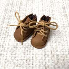 Bjd Shoes Small Six Strong Leather Boots Zsiga Boots Change Toy Shoe Accessories - Nâu đậm - Xem 13