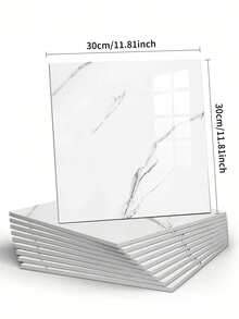 20/50片装3D大理石纹墙贴，加厚IXPE防水自粘墙纸，易于安装和移除，适用于客厅、厨房、办公室、浴室和卧室装饰。 - 彩色 - 查看 22