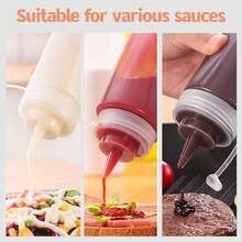 1pc Squeeze Sauce Bottle! Leak-Proof Design + Clear Measurement Scale, With Lid Seasoning Bottle, Suitable For Grilling, Salad And Baking - Multicolor - View 1