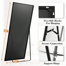 Sleek 65"X24" Full-Length Mirror With Durable Aluminum Alloy Frame, Stable Standing Design Perfect For Bedroom, Black - 長方形黑色 - 查看 4