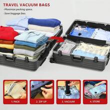 Travel Vacuum Bags With Portable Electric Pump, 12 Combo (3XL/3L/3M/3S) Compression Packing Seal Cubes For Clothing Suitcase Luggage Organizer, Space Saver Clothes Storage Bags - 12 PACK - 查看 9